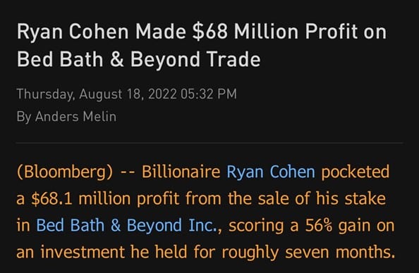 Ryan Cohen BBBY